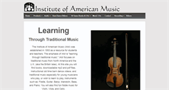 Desktop Screenshot of instituteofamericanmusic.com