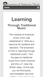 Mobile Screenshot of instituteofamericanmusic.com